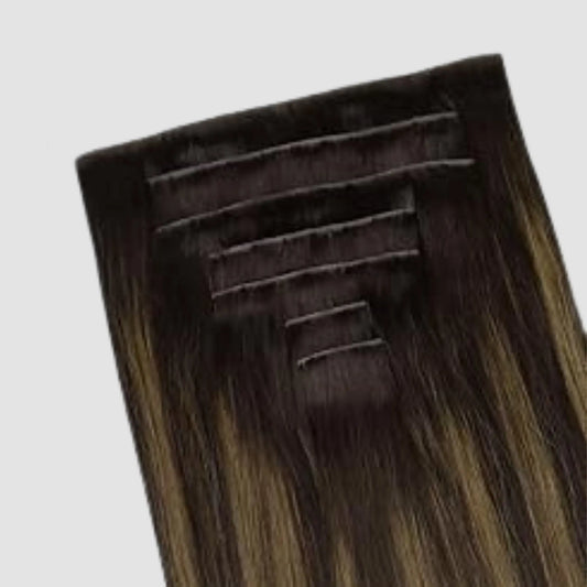 Invisible Clip-in 2/6/2 – Chokladbrun Balayage Bsextensions