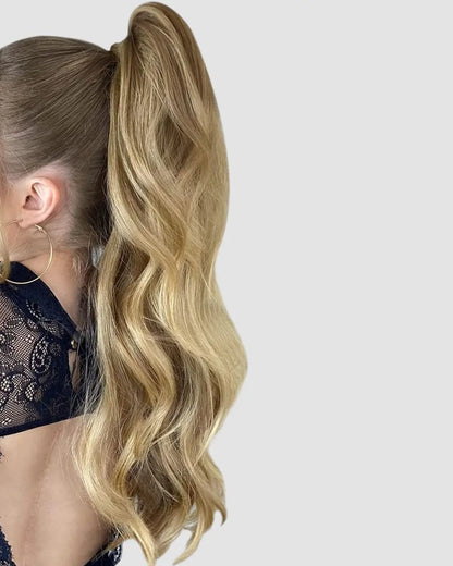 Clip-in Ponytail 16/22 – Gyllene Mörkblond