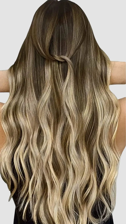 Halo Extensions - Mörkbrun till Blond Balayage, #3/8/613