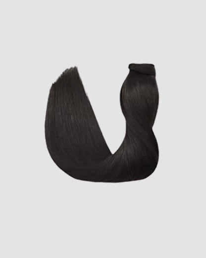 Clip-in Ponytail 1B – Naturligt Svartbrun