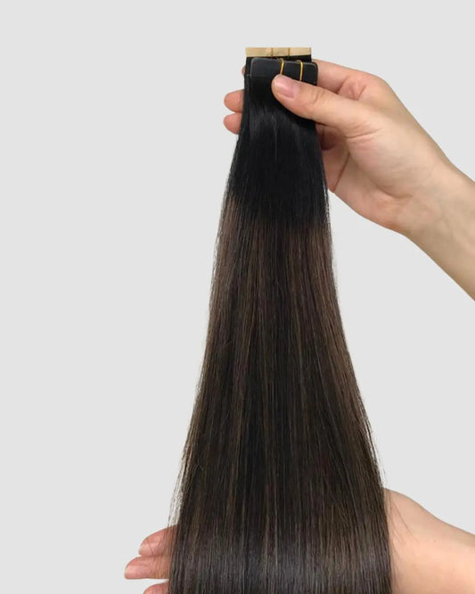 Tape-in – Djup Svartbrun Balayage #1B/6/1B