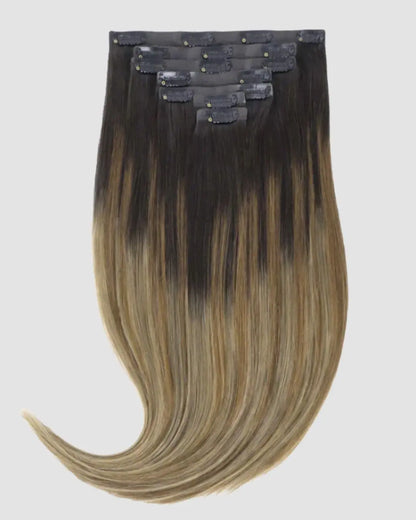 PU Clip-in 4/26/4 – Brun till Blond Balayage