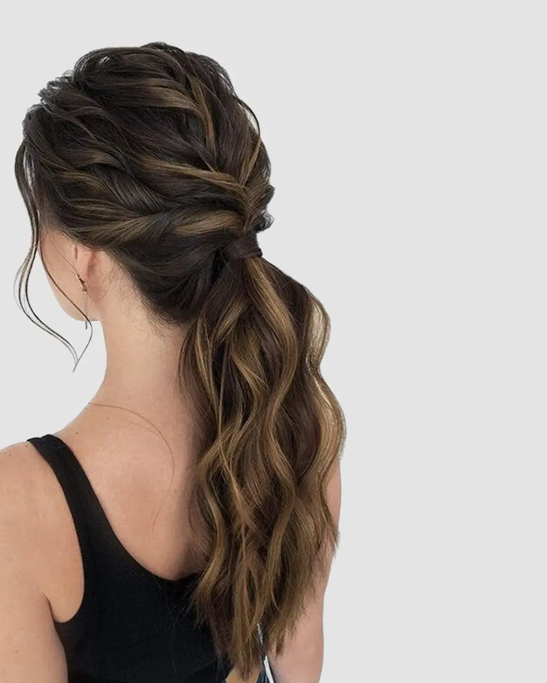 Clip-in Ponytail 2/6/2 – Balayage med Chokladtoner