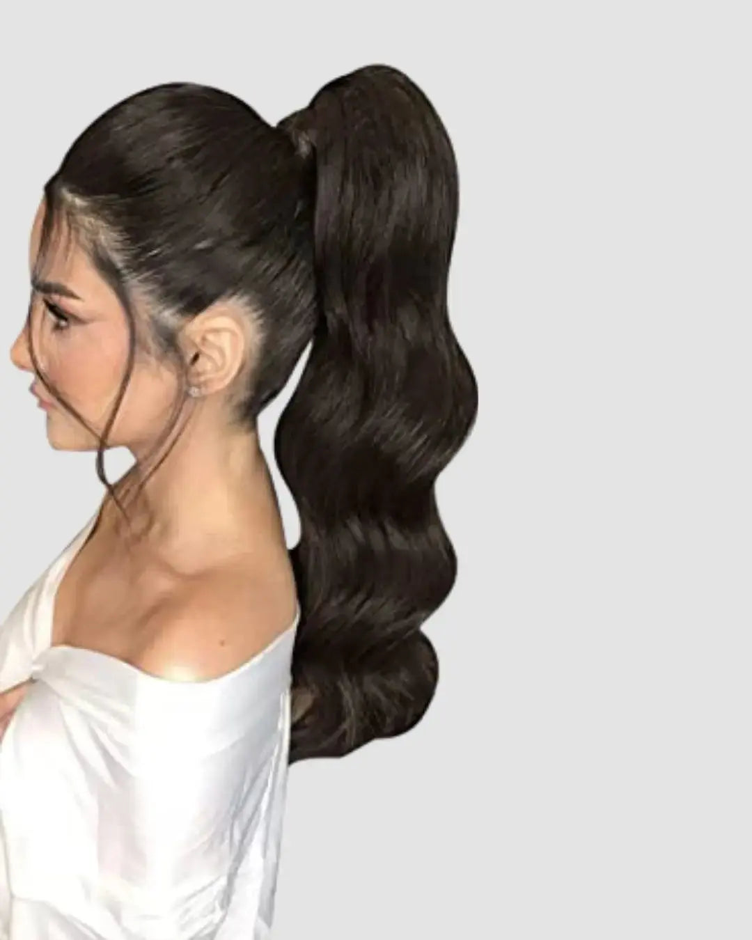 Clip-in Ponytail 2A – Naturlig Mörkbrun