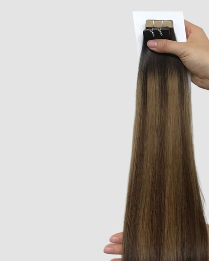 Tejpning – Mörkbrun Balayage #2D/4G/6G