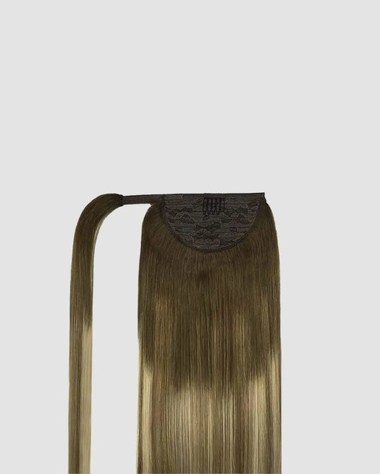 Clip-in Ponytail 3/8/613 – Mörkbrun till Blond Balayage