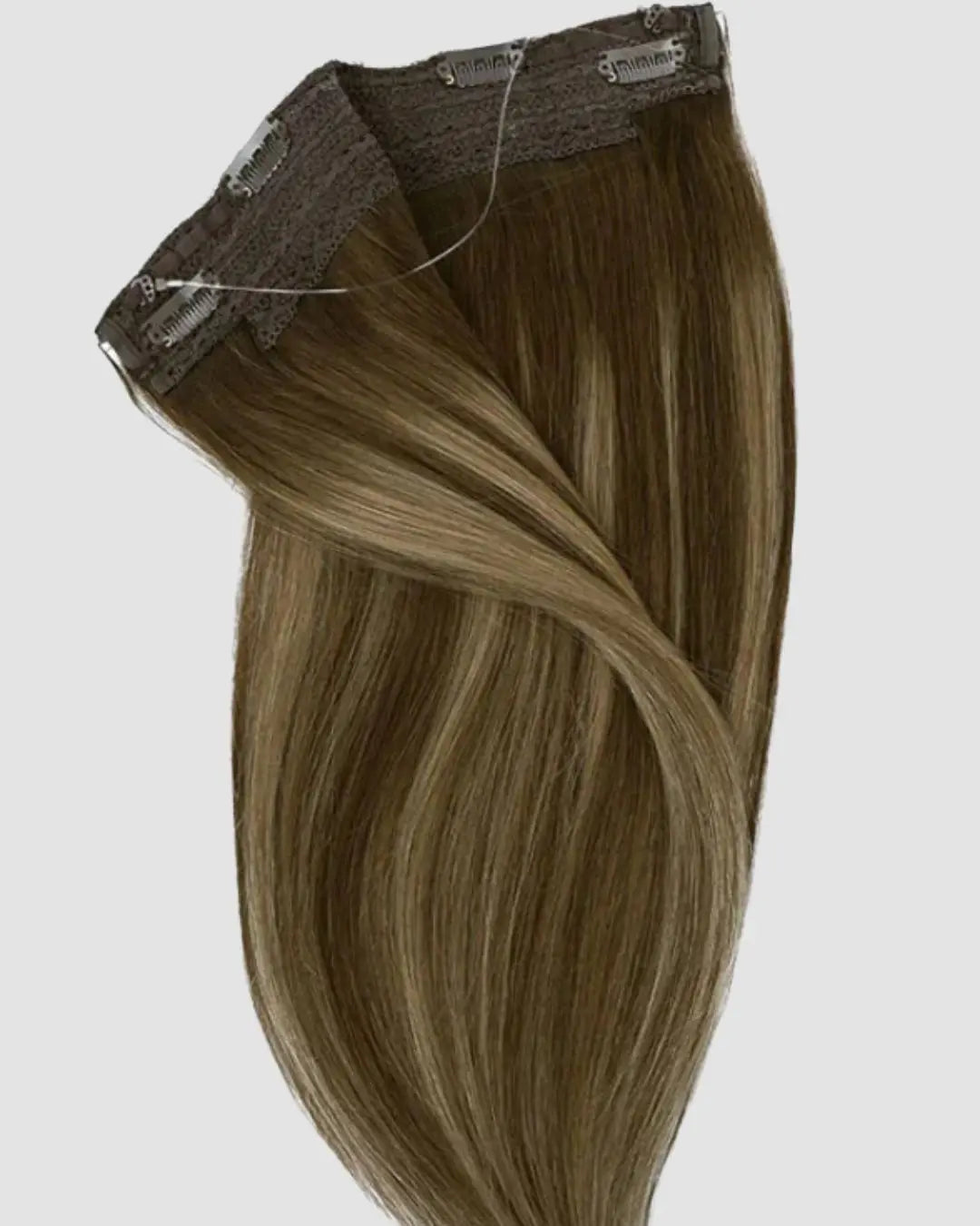 Halo Extensions  – Djup Brun Balayage med Karamell,#4/27/4