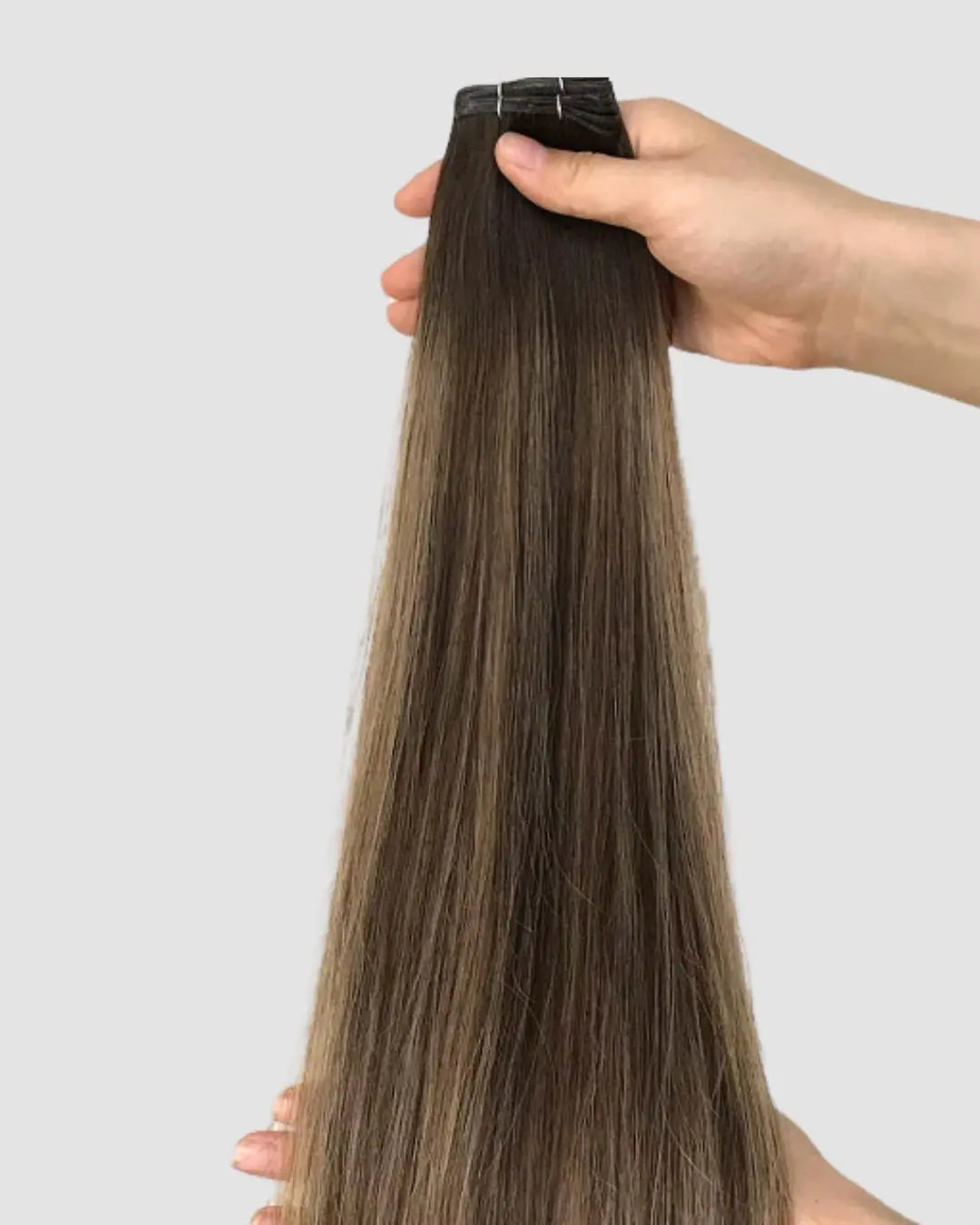 Genius Weft - Djup Brun Balayage med Karamell,#4/27/4