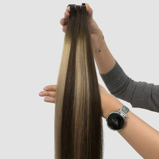 Invisible Tape-in – P18/613 Mörkblond till Ljusblond Balayage (Kopia) Min butik