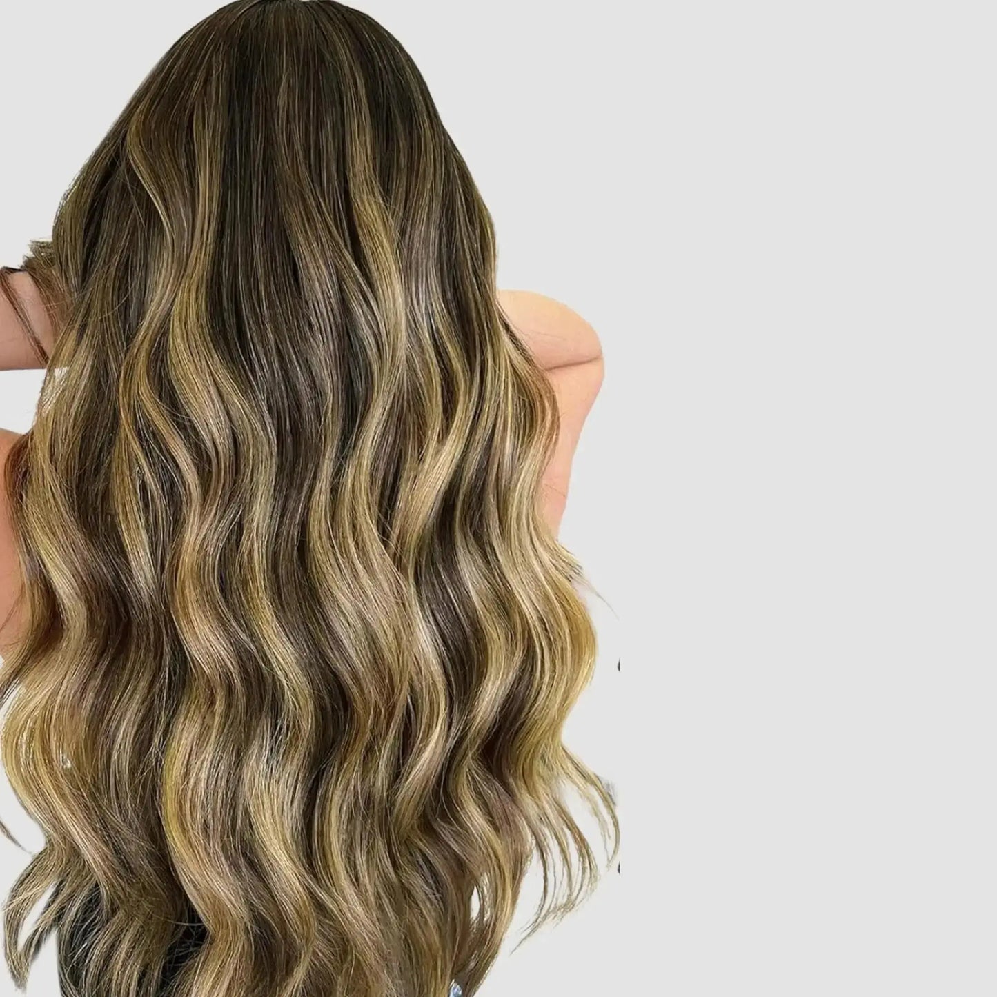 Invisible Tape-in– Djup Brun Balayage med Karamell #4/27/4 Min butik