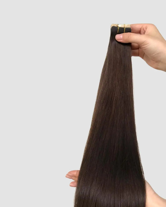 Tape-in Extensions – Klassisk Mörkbrun #4A
