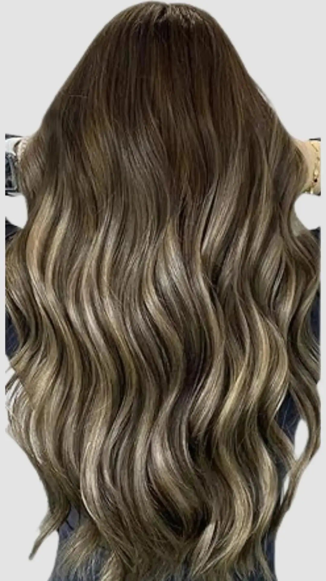 Invisible clip-in 4/26/4 – Brun till Blond Balayage Bsextensions