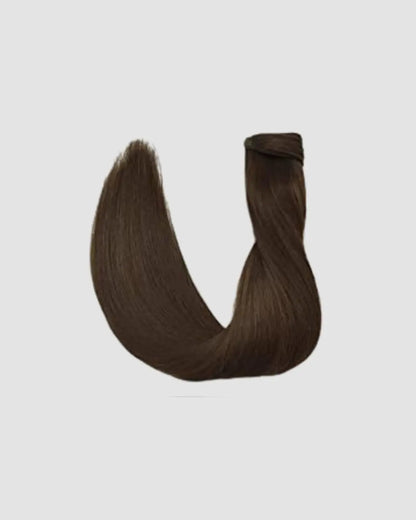 Clip-in Ponytail 4 – Klassisk Mörkbrun