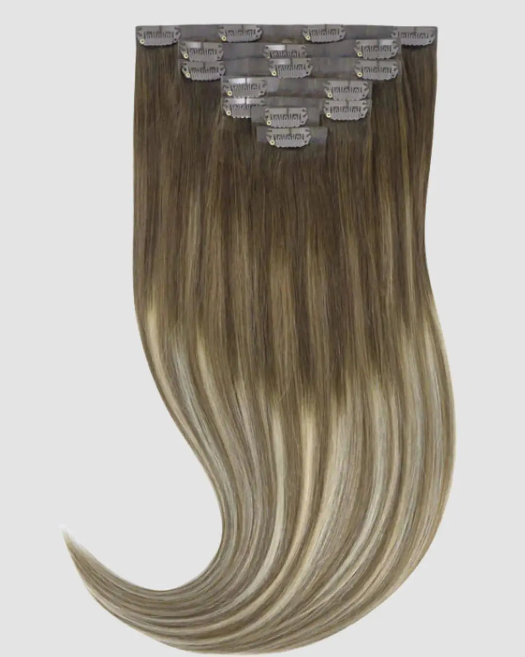 PU Clip-in 3/8/613 – Mörkblond Balayage