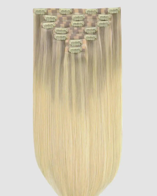 PU Clip-in 17/22/60 – Naturlig Blond Mix