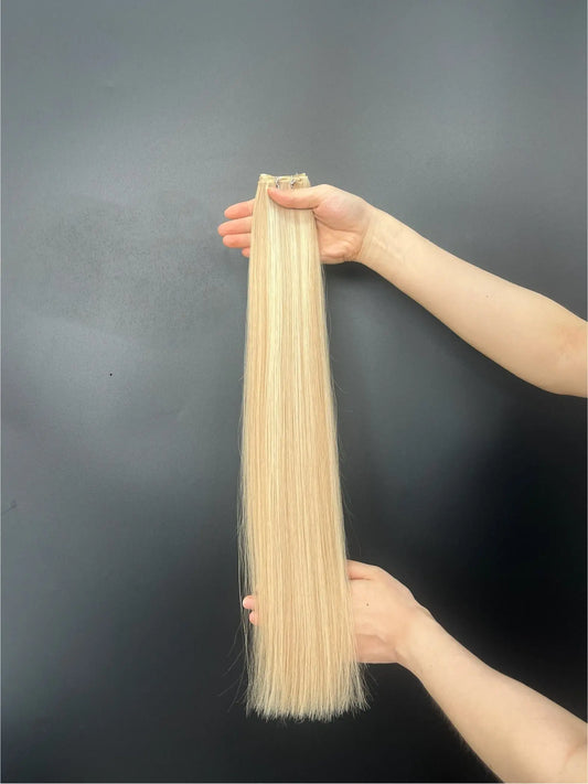Genius weft, Naturlig Kallblond Balayage P18/60A Bsextensions