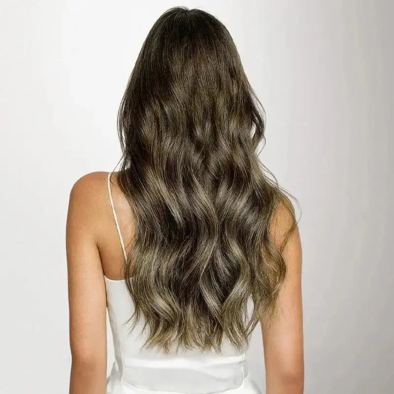 Halo Extensions  – Djup Brun Balayage med Varma Blonda Skiftningar, #4/26/4 Bsextensions