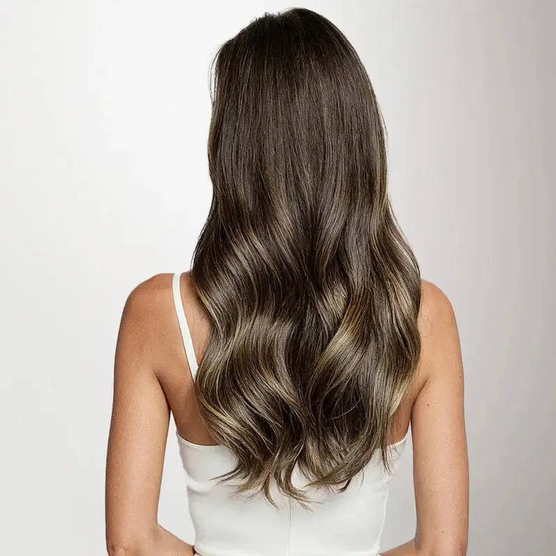 Genius Weft - Djup Brun Balayage med Karamell,#4/27/4 Bsextensions