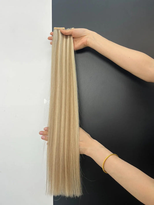 Tape-in Extensions, Naturlig Beige Blond Balayage LE Bsextensions