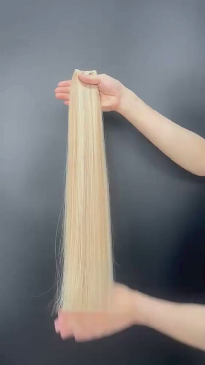 Genius weft, Naturlig Kallblond Balayage 18/60A