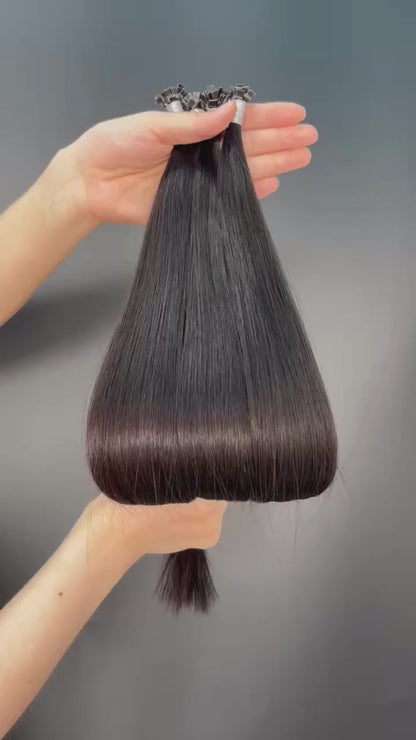 Flat Tip Keratin – Naturlig Svartbrun #1B