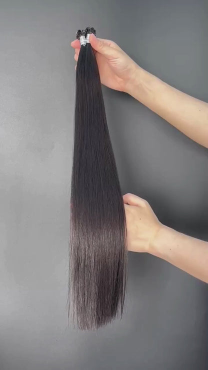 Flat Tip Keratin – Naturlig Svartbrun #1B